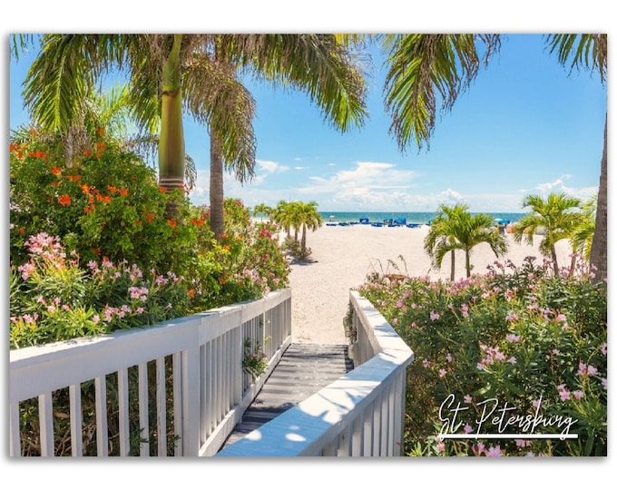 St. Petersburg Poster Florida Print Wall Art | St. Petersburg Photo Home Decor | USA Traveler Gift | St. Petersburg Horizontal Photography