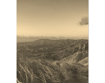 Vintage Guam Travel Poster: Sepia Landscape Print