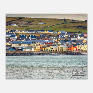 Lahinch Ireland Travel Poster Wall Art | Lahinch Cityscape Home Decor | Lahinch Town Print | Lahinch House Horizontal Coast Hangings Photo