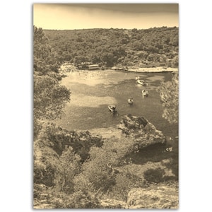 Mallorca Spain Poster Vintage Print | Retro Mallorca Beach Sepia Photo Gift | Mallorca Wall Art Home Decor | Vertical Mallorca Travel Photo