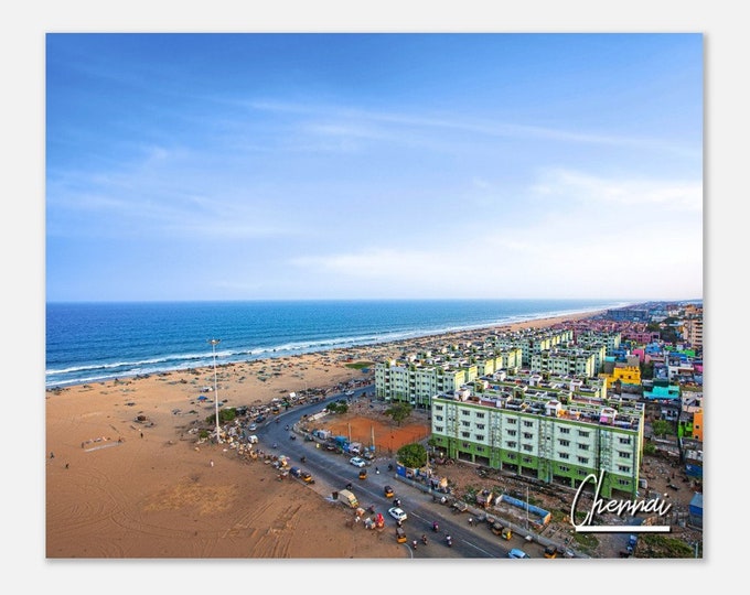 Chennai India Travel Poster Wall Art | Chennai Home Decor | Chennai Digital Print | Chennai Horizontal | Chennai Hangings Photo