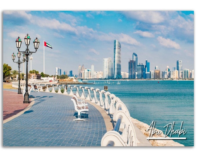 Abu Dhabi Poster Print United Arab Emirates Wall Art | Abu Dhabi Photo Decor | Abu Dhabi Travel UAE Gift | Abu Dhabi Horizontal Photography