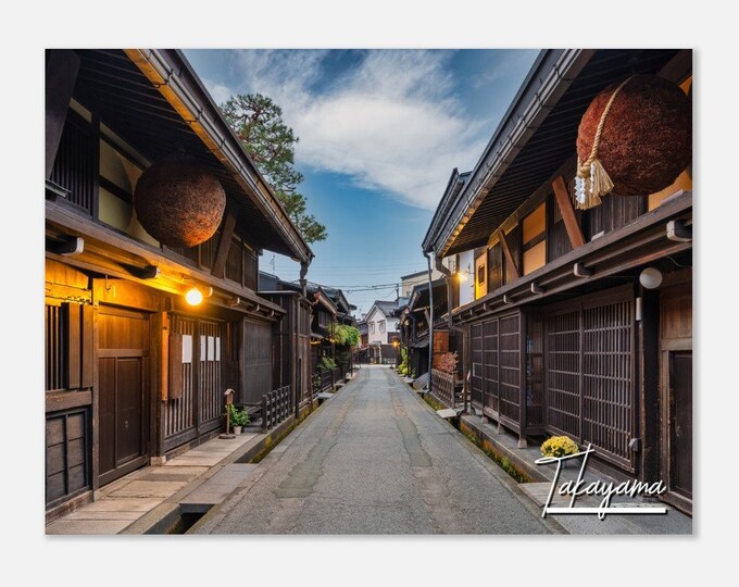 Takayama Japan Poster Wall Art | Takayama Town Home Decor | Takayama Street Print | Takayama Horizontal | Takayama Hangings Travel Photo