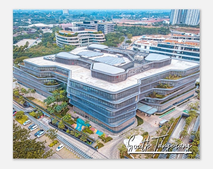 South Tangerang Indonesia Travel Poster Wall Art | South Tangerang Building Home Decor Digital Print | South Tangerang Cityscape Photo Gift