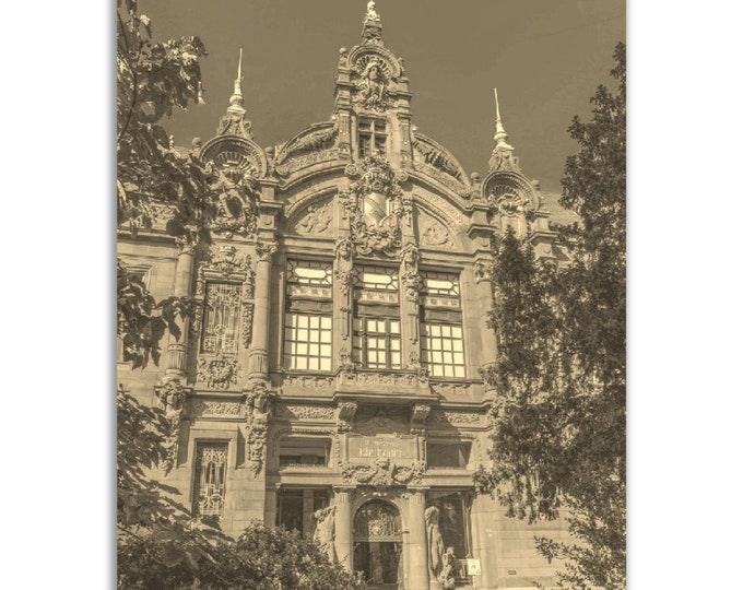 Heidelberg Germany Poster Vintage Print | Retro Historical Castle Sepia Photo Gift | Heidelberg Wall Art Home Decor | Vertical Photography