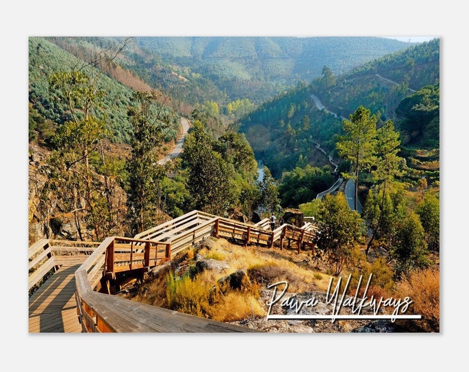 Paiva Walkways Portugal Travel Poster Wall Art | Paiva River Walkways Home Decor | Paiva Wooden Walkways Digital Print | Paiva Walkway Photo