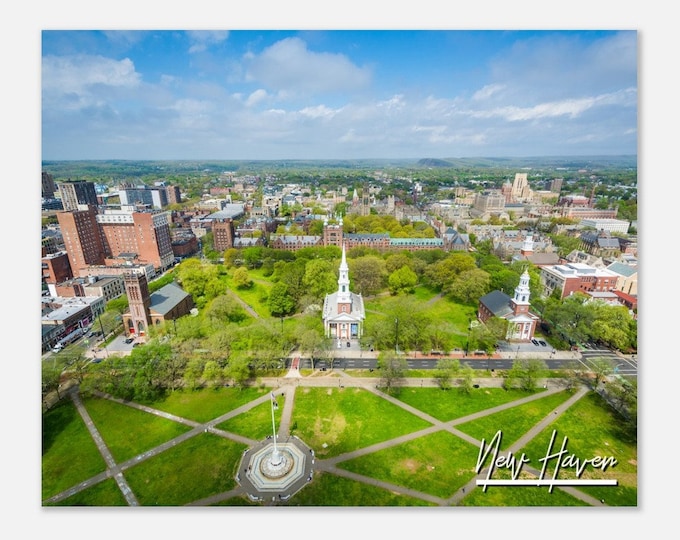 New Haven Connecticut Poster Print Wall Art | New Haven Home Decor Gift Hangings | New Haven Prints US Collectibles Horizontal Travel Photo