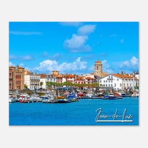 Jean-de-Luz France Travel Poster Wall Art | Jean-de-Luz French Village Home Decor | Jean-de-Luz Digital Print Horizontal | Jean-de-Luz Photo