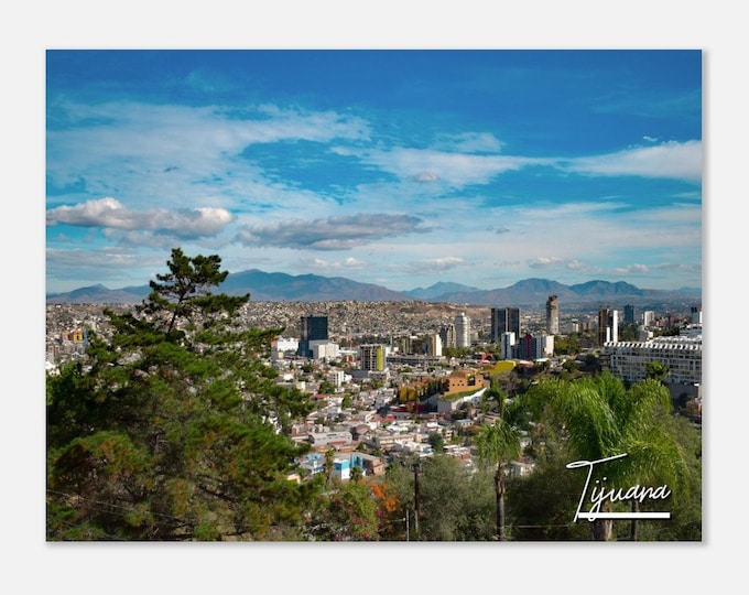 Tijuana Mexico Poster Wall Art | Tijuana Home Decor | Tijuana Skyline Print | Tijuana Gifts | Tijuana City View Hangings Travel Photo Gift