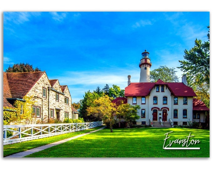 Evanston Poster Print Illinois Wall Art | Evanston Photo Home Decoration | Evanston Traveler USA IL Gift | Evanston Horizontal Photography