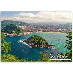 San Sebastian Poster Spain Print Wall Art | San Sebastian Home Decor Gift Hangings | San Sebastian Digital Prints | Horizontal Travel Photo