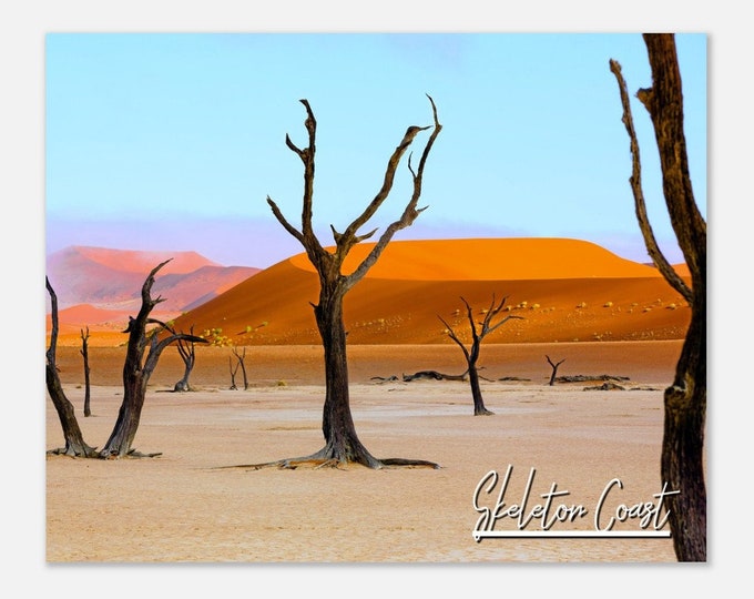 Skeleton Coast Namibia Travel Poster Wall Art | Skeleton Coast Desert Home Decor | Skeleton Coast Dunes Print | Skeleton Coast Photo Present