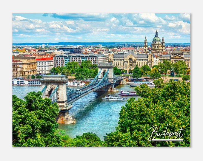 Budapest Hungary Poster Print Wall Art | Budapest Home Decor | Budapest Collectible | Budapest Horizontal | Budapest Hangings Travel Photo