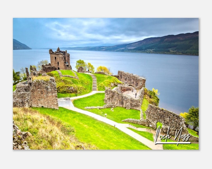 Loch Ness Scotland Poster Print Wall Art | Loch Ness Home Decor | Loch Ness Urquhart Castle | Lake Loch Ness | Loch Ness Travel Photo Gifts
