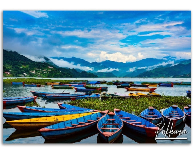 Pokhara Nepal Poster Print Wall Art | Pokhara Home Decor | Pokhara Nepal Digital Print  |  Nepal Horizontal | Pokhara  Hangings Travel Photo