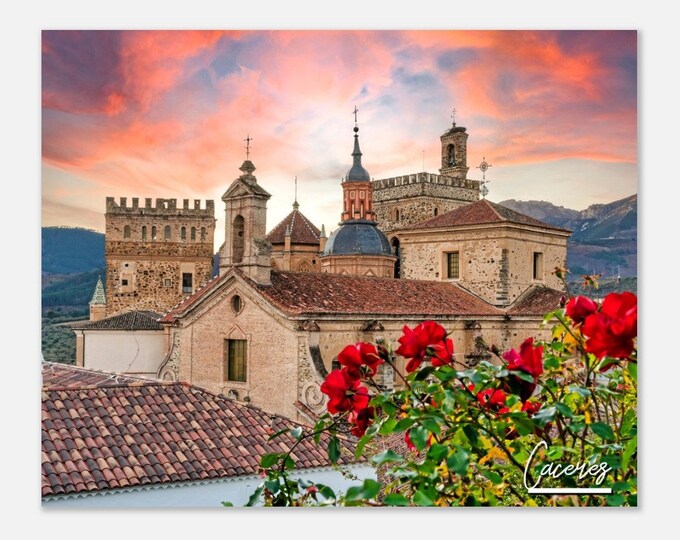 Cáceres Spain Travel Poster Wall Art |  Cáceres Home Decor |  Cáceres Digital Print |  Cáceres Horizontal |  Cáceres Hangings Photo