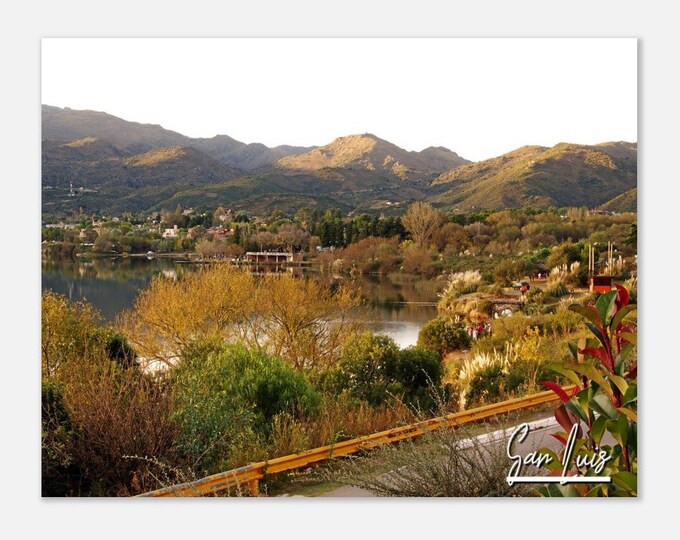San Luis Argentina Mountain Travel Poster Wall Art | San Luis Home Decor | San Luis Landscape Print | San Luis Town Sunset Hangings Photo