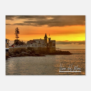 Viña del Mar Chile Travel Poster Wall Art | Viña del Mar Sunset Home Decor | Viña del Mar Digital Print | Viña del Mar Cityscape Photo Gift