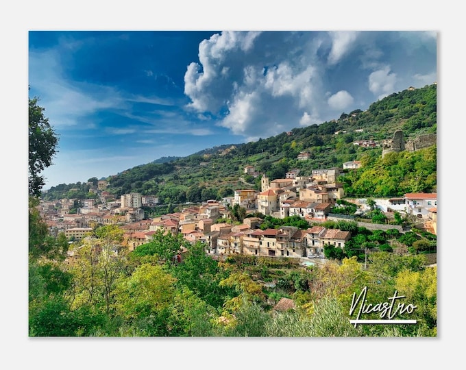 Nicastro Italy Travel Poster Wall Art | Nicastro Home Decor | Nicastro Town Print | Nicastro Landscape Horizontal | Nicastro Hangings Photo