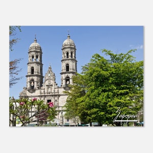Zapopan Mexico Poster Print Wall Art | Basilica de Zapopan Home Decor | Zapopan Skyline Digital Print Horizontal | Zapopan Travel Photo Gift