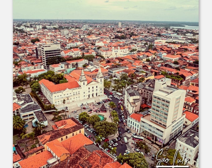 São Luís Brazil Travel Poster Wall Art | São Luís Skyline Home Decor | São Luís Print Downtown Historic Buildings | São Luís City Photo Gift