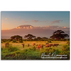 Mount Kilimanjaro Poster Print Wall Art | Mount Kilimanjaro Home Decor | Mount Kilimanjaro Print |  Mount Kilimanjaro Tanzania  Travel Photo