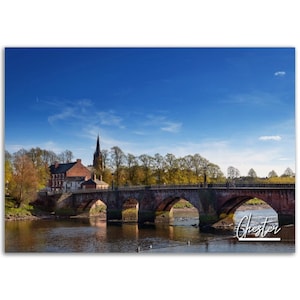Chester Poster Print England UK Wall Art | Chester Photo City Bridge Home Decoration | Chester Travel Gift | Chester Horizontal Photography