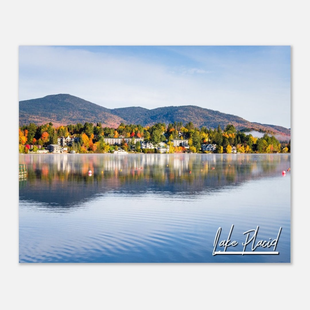 Lake Placid New York State Poster Print Wall Art Lake Home Decor Gift Hangings Lake Placid ...