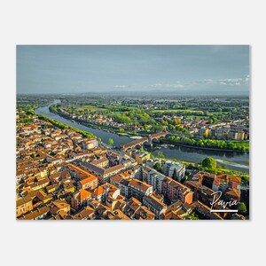 Pavia Italy Travel Poster Wall Art | Pavia River Ticina Home Decor | Pavia Buildings Digital Print | Pavia Cityscape Hangings Photo Present