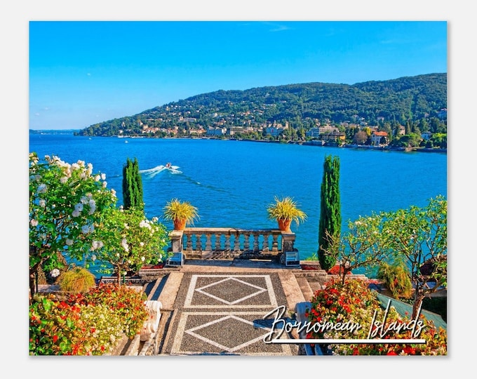 Borromean Islands Isola Bella Italy Travel Poster Wall Art | Borromean Islands Lago Maggiore Home Decor Print | Borromean Islands Photo Art