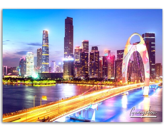 Guangzhou Poster Print Wall Art | Guangzhou Photo Home Decoration | Guangzhou Traveler Christmas Gift | Guangzhou Horizontal Photography
