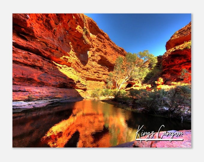 Kings Canyon Australia Travel Poster Wall Art | Kings Canyon Spectacular Gorge Home Decor Digital Print | Kings Canyon Horizontal Photo Gift