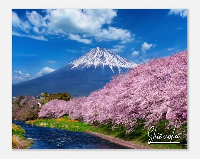 Shizuoka Japan Poster Wall Art | Shizuoka Sunset Home Decor | Shizuoka River Print | Shizuoka Fuji Mountain | Shizuoka Flowers Travel Photo