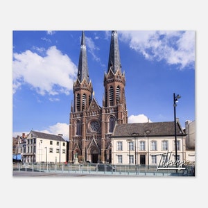 Tilburg Niederlande Reise Poster Wandkunst | Die neugotische Sankt Josefskirche Poster | Tilburg Hill Quadrat | Tilburg Fotobehang