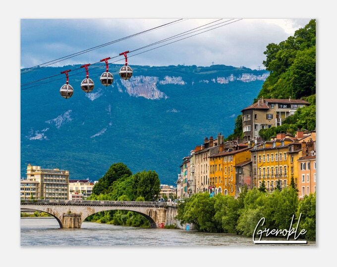 Grenoble France Poster Print Wall Art | Grenoble Home Decor | Grenoble Collectible | Grenoble Horizontal | Grenoble Hangings Travel Photo