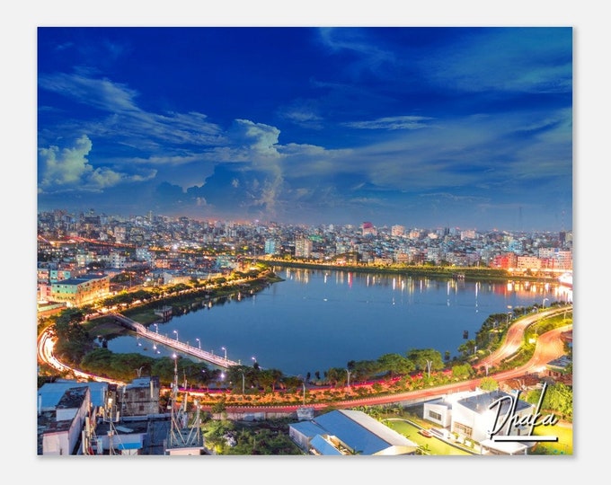 Dhaka Bangladesh Poster Print Wall Art | Dhaka Home Decor | Dhaka Print Collectible | Dhaka Horizontal | Dhaka Hanging Travel Photo Present