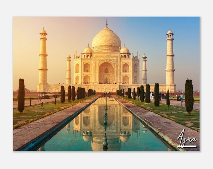 Agra India Agra Taj Mahal Poster Print Wall Art | Agra Home Decor | Agra Collectible | Agra Horizontal | Agra Hangings Travel Photo Gifts