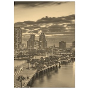 Vintage St. Petersburg Florida Travel Poster Print Wall Art | Retro St. Petersburg Home Decor Vertical | St. Petersburg Skyscraper Photo