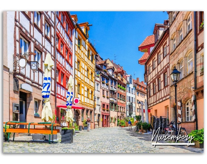 Nuremberg Poster Print Germany Wall Art Decor | Historical Cityscape Photo Bavaria Decoration | Traveler Trip Gifts | Horizontal Photography