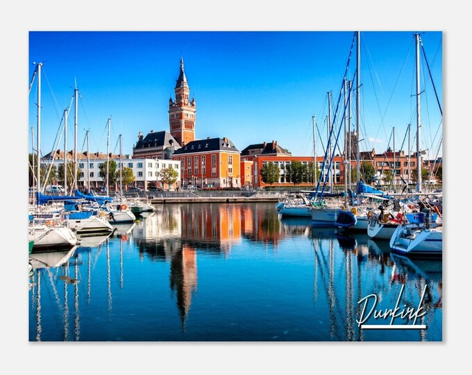 Dunkirk France Poster Wall Art | Dunkirk Home Decor | Dunkirk City View Digital Print | Dunkirk Skyline | Dunkirk Hangings Travel Photo Gift