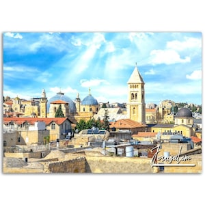 Jerusalem Poster Print Wall Art | Jerusalem Israel Home Decor | Jerusalem Print | Jerusalem Horizontal | Jerusalem Hangings Travel Photo