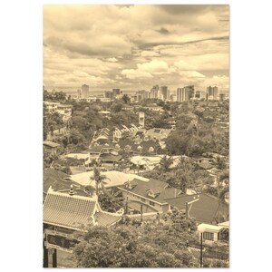 Vintage Cebu City Philippinen Poster | Retro Cebu City Skyline Sepia Print | Cebu City Wand Kunst Home Decor | Vertikales Cebu City Reisefoto