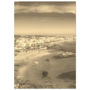 Vintage Ayia Napa Town Cyprus Travel Poster Print Wall Art | Retro Ayia Napa Coast Home Decor | Ayia Napa Print | Ayia Napa Sepia Photo Gift