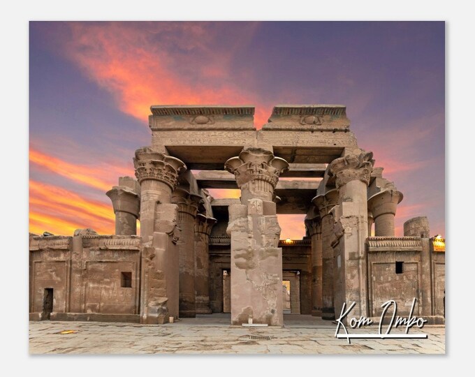 Kom Ombo Egypt Poster Print Wall Art | Kom Ombo Ruins Home Decor | Kom Ombo Print Collectible | Kom Ombo Horizontal | Kom Ombo Travel Photo