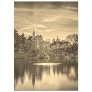 Vintage Central Park New York City Poster | Retro Central Park Cityscape Sepia Print | Central Park Wall Art Home Decor Print Travel Photo