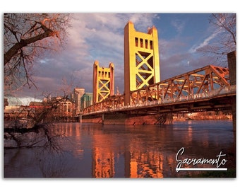 Sacramento Tower Bridge Poster: California Travel Photography Print