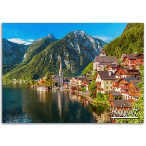 Hallstatt Poster Print Wall Art | Hallstatt Home Decor | Hallstatt Digital Print | Hallstatt Horizontal | Hallstatt Hangings Travel Photo