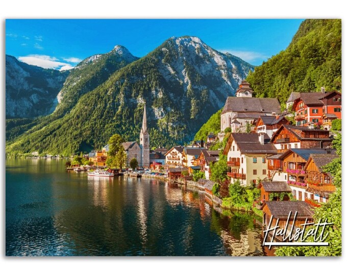 Hallstatt Poster Print Wall Art | Hallstatt Home Decor | Hallstatt Digital Print | Hallstatt Horizontal | Hallstatt Hangings Travel Photo