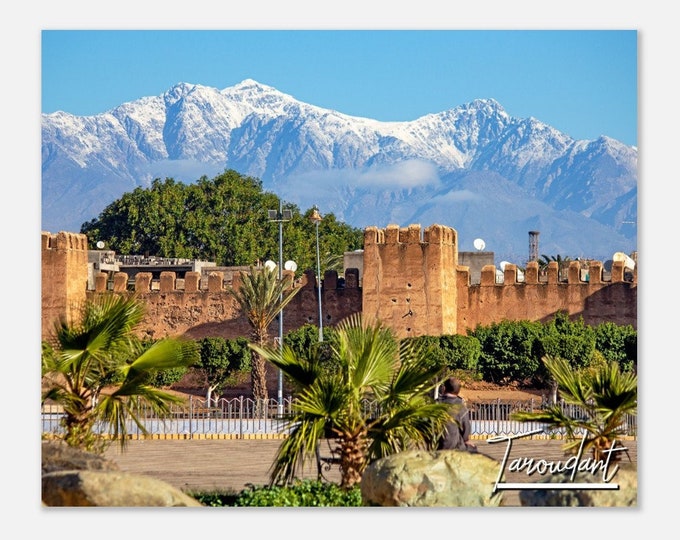 Taroudant Morocco Travel Poster Wall Art | Taroudant Home Decor | Taroudant City Tower Print | Taroudant Atlas Mountains | Taroudant Photo