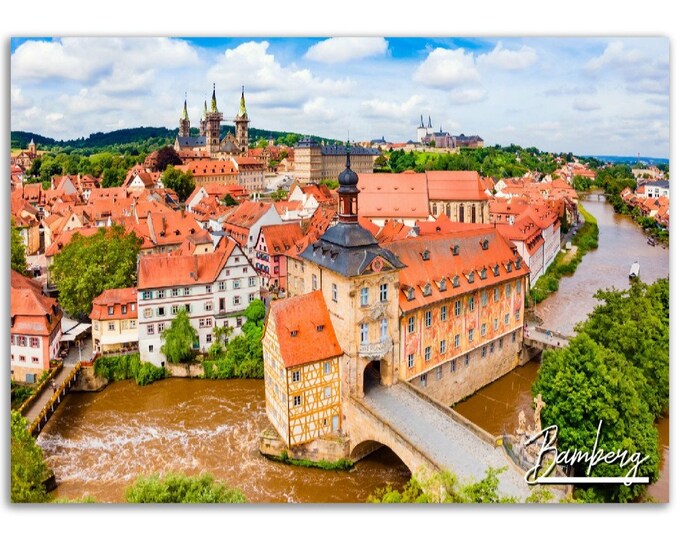 Bamberg Germany Poster Print Wall Art | Historical Town Home Decor Gift Hangings | Bamberg Digital Prints | Bamberg Horizontal Travel Photo
